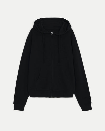 Unisex Black Zip up Hoodie