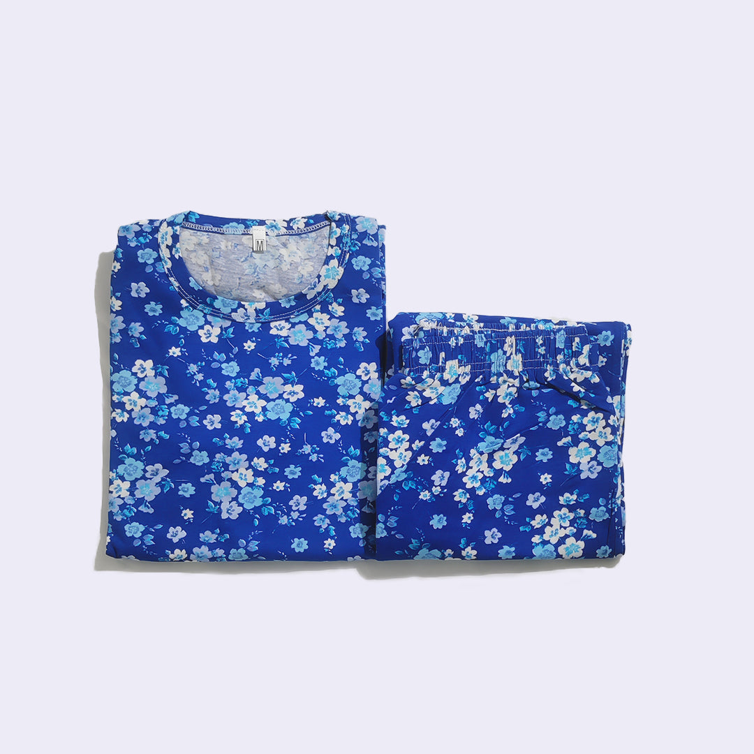 Blue White Floral