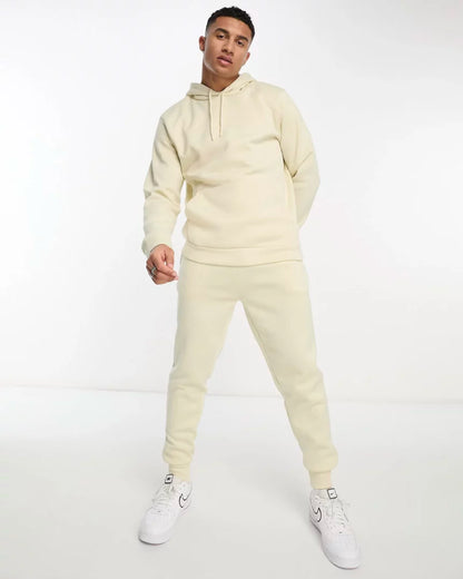 Beige Hoodie with Trouser