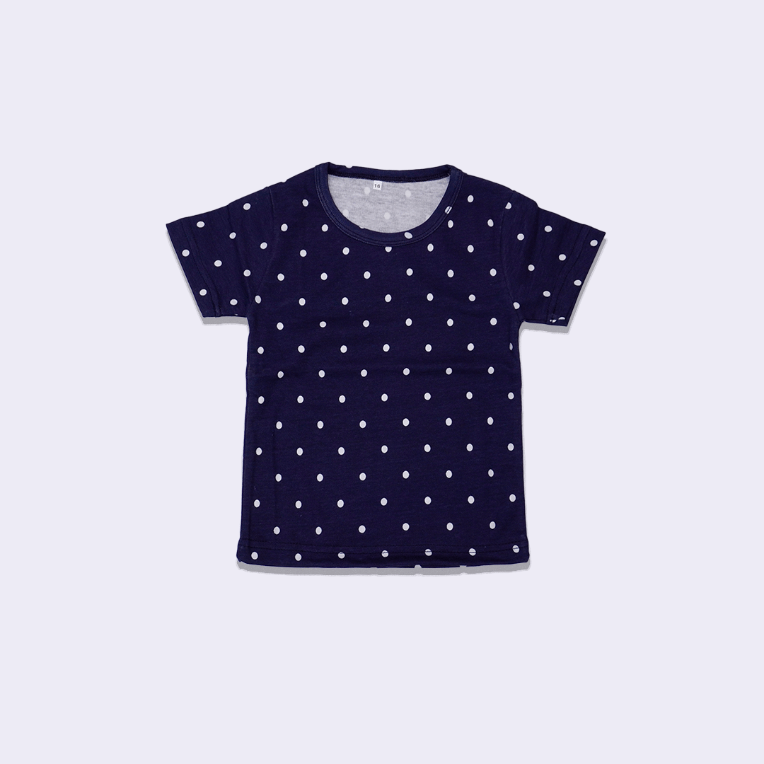 Navy Blue Polka