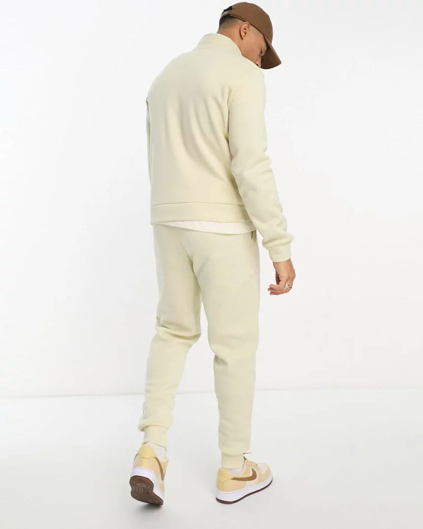 Beige Mock neck Zipper with Trouser