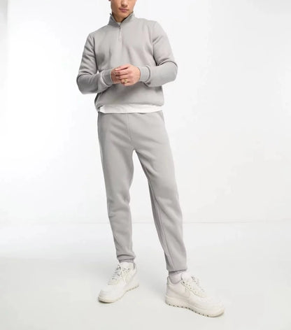 Grey Mock neck Zipper with Trouser