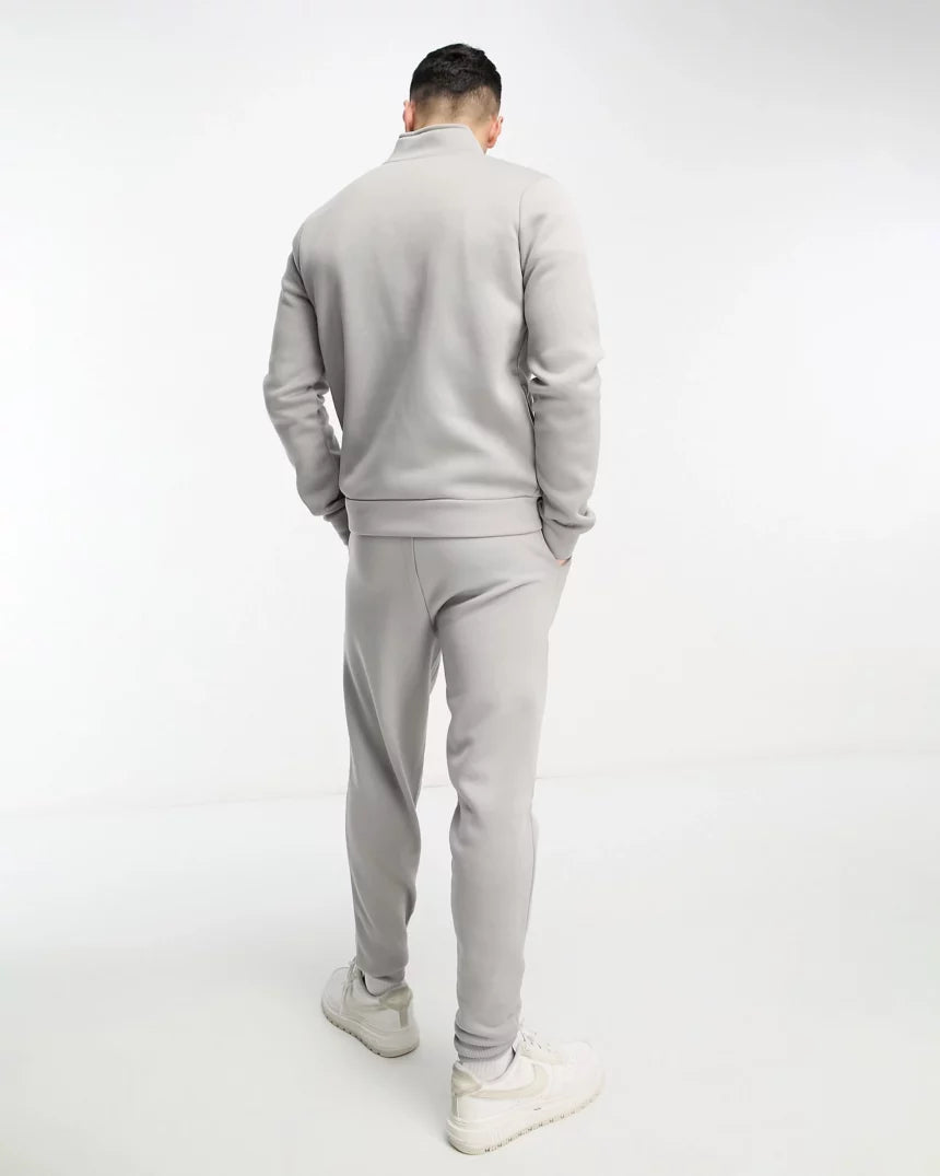 Grey Mock neck Zipper with Trouser